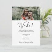 Gepersonaliseerde foto moderne bruiloft die we doe kaart (Staand voorkant)