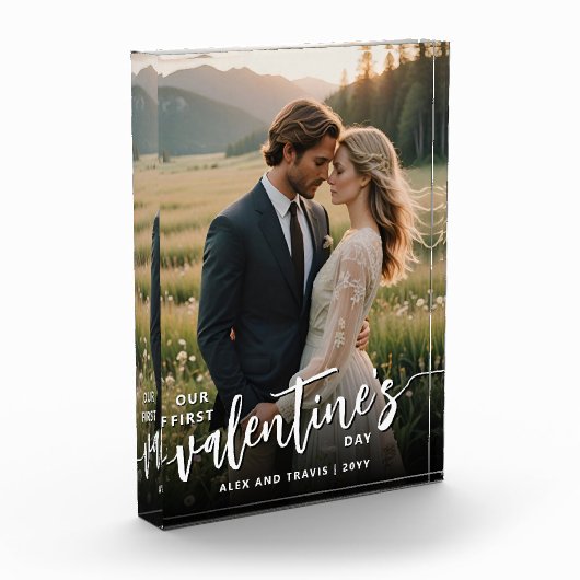 Gepersonaliseerde foto Moderne eerste Valentijnsda (Links)