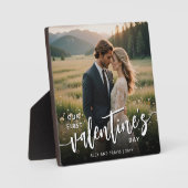 Gepersonaliseerde foto Moderne eerste Valentijnsda Fotoplaat (Voorkant)