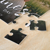 Gepersonaliseerde foto Moderne eerste Valentijnsda Legpuzzel (Zijkant)