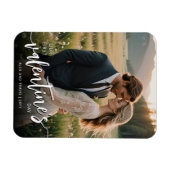 Gepersonaliseerde foto Moderne eerste Valentijnsda Magneet (Horizontaal)