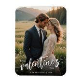 Gepersonaliseerde foto Moderne eerste Valentijnsda Magneet (Verticaal)