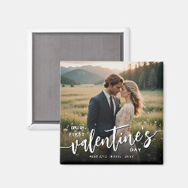 Gepersonaliseerde foto Moderne eerste Valentijnsda Magneet