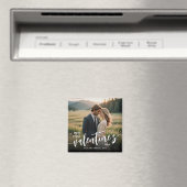 Gepersonaliseerde foto Moderne eerste Valentijnsda Magneet (Insitu (Vaatwasser))
