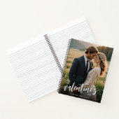 Gepersonaliseerde foto Moderne eerste Valentijnsda Notitieboek (Binnen)