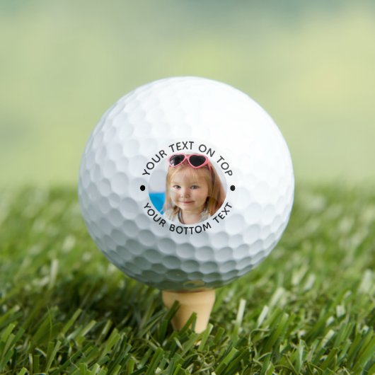 Gepersonaliseerde foto Moderne Jouw tekst golfball Golfballen (Insitu Shirt)