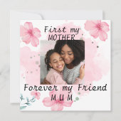 Gepersonaliseerde foto Moeder citaat roze moederda (Voorkant)