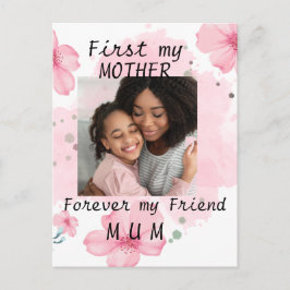 Gepersonaliseerde foto Moeder citaat roze moederda Briefkaart