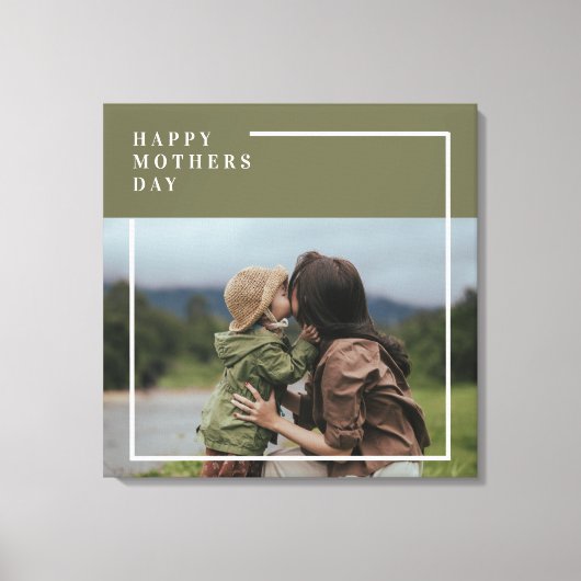 Gepersonaliseerde foto Moederdag cadeau Canvas Afdruk (Voorkant)