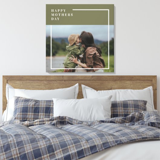 Gepersonaliseerde foto Moederdag cadeau Canvas Afdruk (Insitu (Slaapkamer))