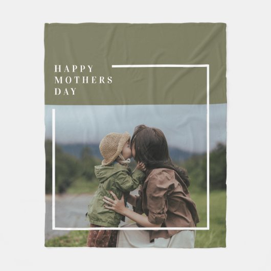 Gepersonaliseerde foto Moederdag cadeau Fleece Deken (Voorkant)