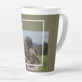 Gepersonaliseerde foto Moederdag cadeau Latte Mok (Rechterhoek)