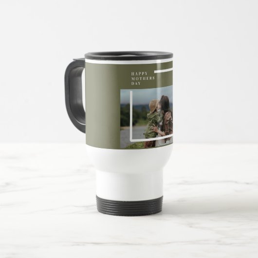 Gepersonaliseerde foto Moederdag cadeau Reisbeker (Voorkant links)