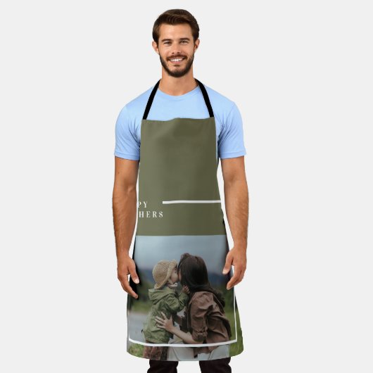 Gepersonaliseerde foto Moederdag cadeau Schort (Gedragen)