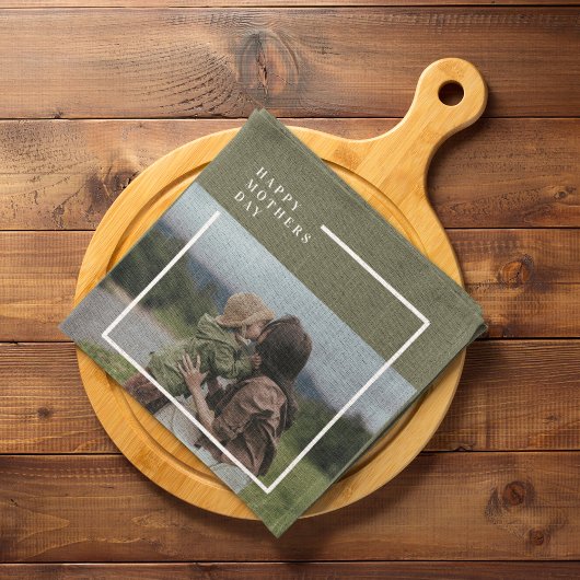 Gepersonaliseerde foto Moederdag cadeau Theedoek