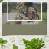 Gepersonaliseerde foto Moederdag cadeau Theedoek (Gevouwen)