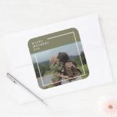 Gepersonaliseerde foto Moederdag cadeau Vierkante Sticker (Envelop)