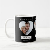 Gepersonaliseerde foto Mok Getrouwd Foto's Zwart (Links)