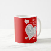 Gepersonaliseerde foto-Mok hart Koffiemok (Voorkant rechts)