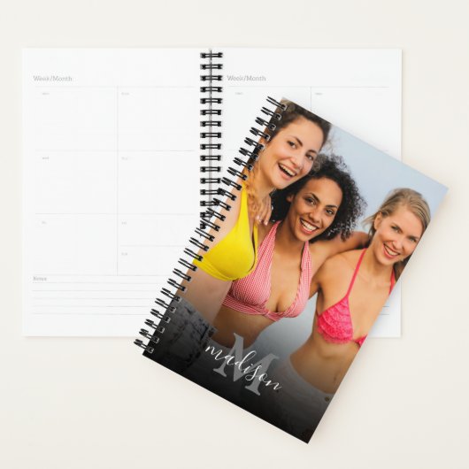 Gepersonaliseerde foto Monogram 2025 Planner (Display)