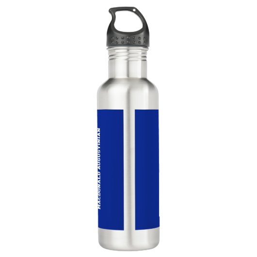 Gepersonaliseerde Foto Monogram SPORT FAN Waterfles (Achterkant)
