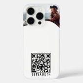 Gepersonaliseerde foto, naam en QR-code telefoonho Case-Mate iPhone Case (Achterkant)