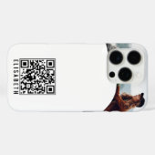 Gepersonaliseerde foto, naam en QR-code telefoonho Case-Mate iPhone Case (Achterkant (horizontaal))