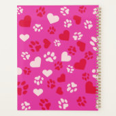 Gepersonaliseerde Foto & Naam Roze Poot Prints Pat Planner (Achterkant)