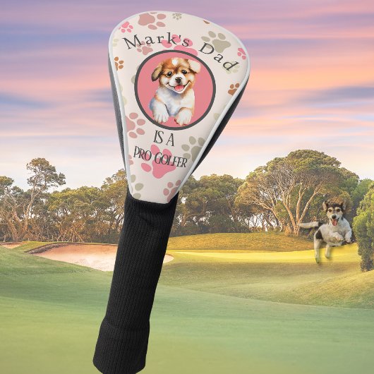 Gepersonaliseerde foto & naam van huisdier golfheadcover