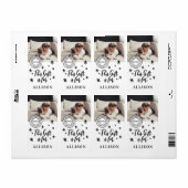 Gepersonaliseerde foto-naamcadeau voor zwart afdru etiket (Full Sheet)