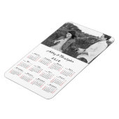 Gepersonaliseerde foto namen 2026 Kalender Magneet (Linkerzijde)