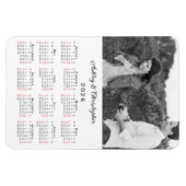 Gepersonaliseerde foto namen 2026 Kalender Magneet (Horizontaal)
