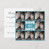 Gepersonaliseerde foto octet save the date (Voorkant / Achterkant)