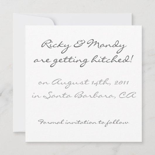 Gepersonaliseerde Foto Octet sparen de Datum Save The Date (Achterkant)