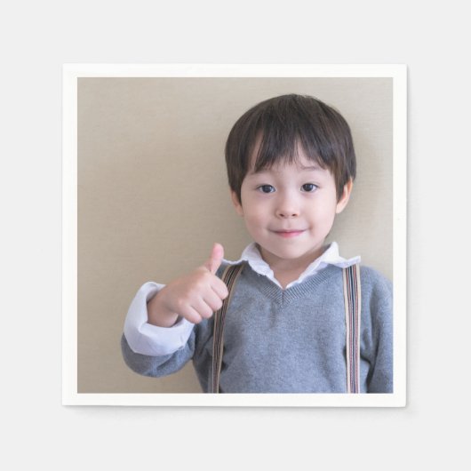 Gepersonaliseerde foto of Afbeelding Servet (Voorkant)