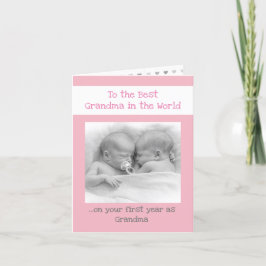 Gepersonaliseerde foto oma feestdagen kaart