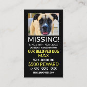 Gepersonaliseerde foto, Ontbrekende, verloren Kaar Visitekaartje (Achterkant)