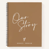 Gepersonaliseerde foto Onze Story Couple Journal Notitieboek (Voorkant)