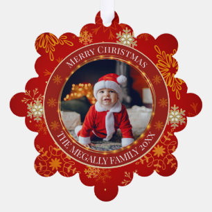 Gepersonaliseerde foto Op maat gemaakte kerstfot Ornament Kaart