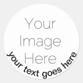 gepersonaliseerde foto op maat Papier Ronde Sticker