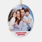 Gepersonaliseerde foto Ornament, aangepaste famili Keramisch Ornament (Rechts)