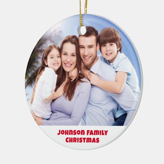 Gepersonaliseerde foto Ornament, aangepaste famili Keramisch Ornament (Links)