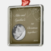 Gepersonaliseerde Foto Ornament Herfst Bloemen Her (Links)