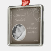 Gepersonaliseerde Foto Ornament Herfst Bloemen Her (Links)