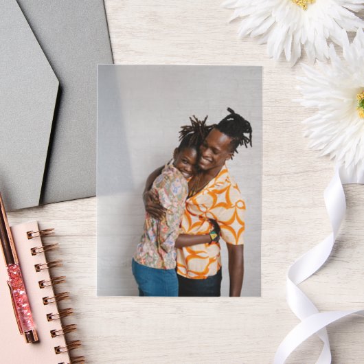 Gepersonaliseerde foto-overlay vellum uitnodigingen (Huwelijk)