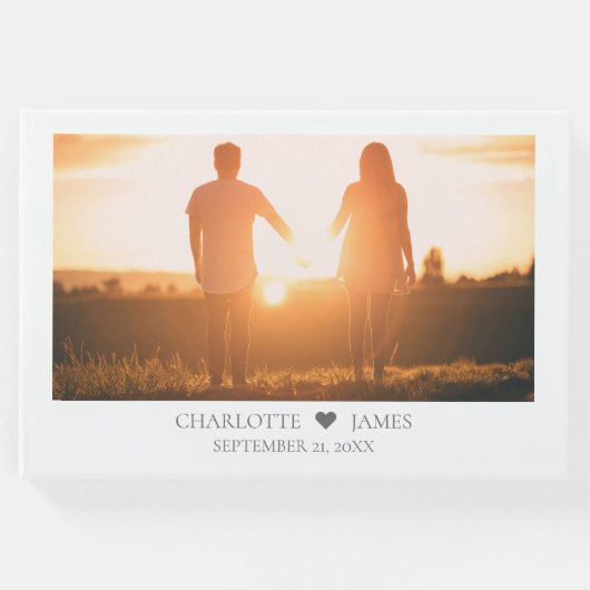 Gepersonaliseerde foto Paar Bruiloft Gastenboek (Voorkant)