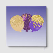 Gepersonaliseerde foto Paarse glitter, 18e verjaar Gastenboek (Achterkant)