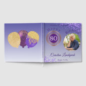 Gepersonaliseerde foto Paarse glitter, 80ste verja Gastenboek (Volledig)