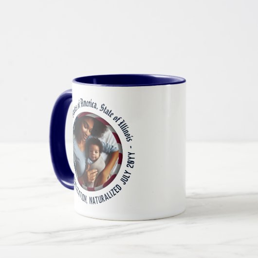 Gepersonaliseerde foto Patriottisch Amerikaans Vla Mok (Voorkant links)