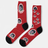 Gepersonaliseerde foto patroon cadeau voor papa so sokken (Links)